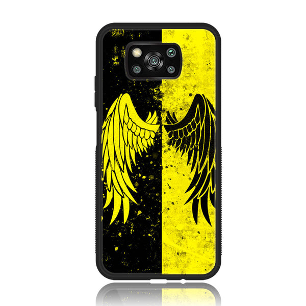Xiaomi Poco X3/ X3 Pro/ X3 NFC- Angel Wings 2.0  Design 1 - Premium Metal  Printed soft Bumper shock Proof Case  CS-28991 CS-33437