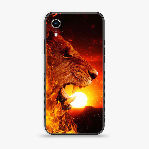 iPhone XR -Tiger Series - Premium Printed Glass soft Bumper shock Proof Case