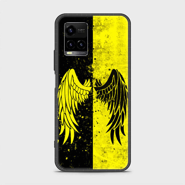 Vivo Y21 - Angel Wings 2.0 Series - Premium Printed Glass soft Bumper shock Proof Case