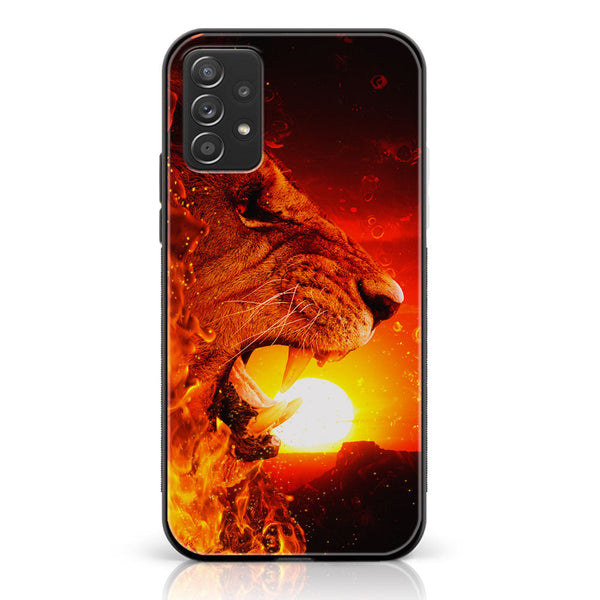 SAMSUNG GALAXY A73 - Tiger Art Series - Premium Printed Glass soft Bumper shock Proof Case