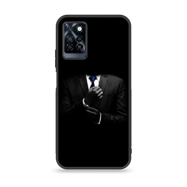 Infinix Note 10 Pro Black Art Design 1 -  Premium Printed Glass soft Bumper shock Proof Case   CS-26322 CS-26595 CS-27043