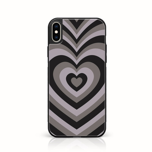 iPhone X/XS - Heart Beat Series - Premium Printed Glass soft Bumper shock Proof Case