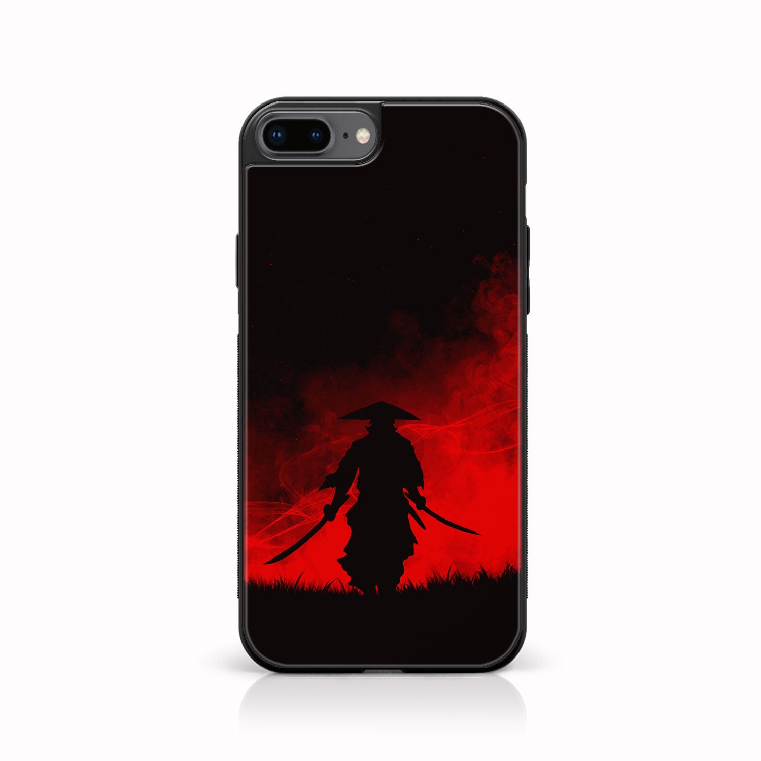 iPhone 8 Plus   - Ninja Series - Premium Printed Glass soft Bumper shock Proof Case