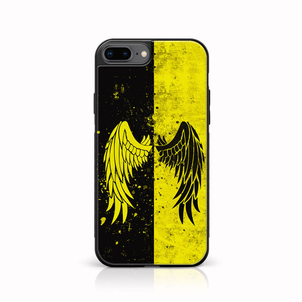 iPhone 7Plus- Angel Wings 2.0  Series - Premium Printed Glass soft Bumper shock Proof Case