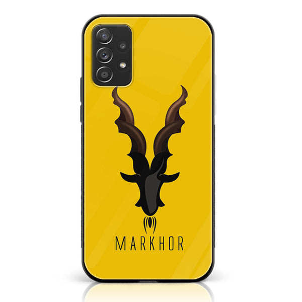 Samsung Galaxy A72 4G - Markhor Design 1 - Premium Printed Glass soft Bumper shock Proof Case CS-15101