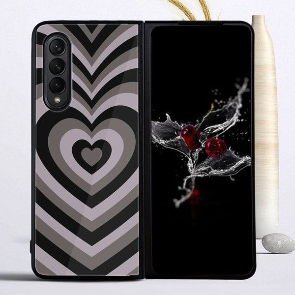 Galaxy Z Fold 3-Heart Beat Series - Premium Metal Printed soft Bumper shock Proof Case