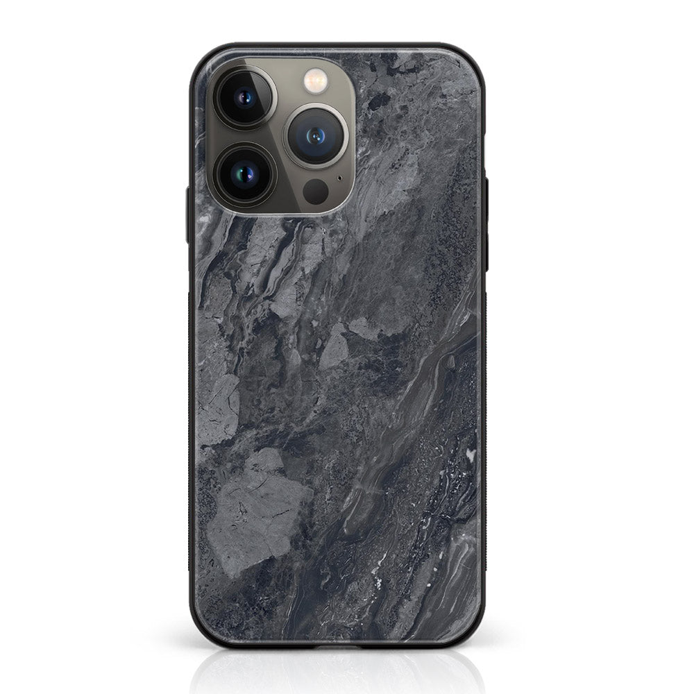 iPhone 12 Pro Max  - Black Marble V 2.0 Series - Premium Printed Glass soft Bumper shock Proof Case