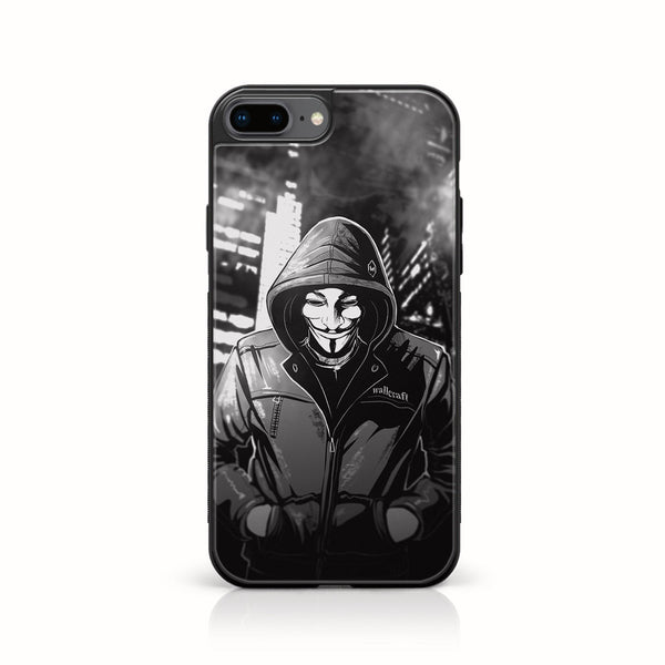 iPhone 8 Plus - Anonymous 2.0   Series - Premium Printed Glass soft Bumper shock Proof Case