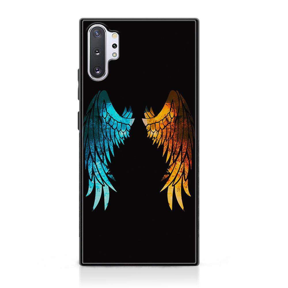 Samsung Galaxy Note 10 Plus - Angel Wings 2.0  Series - Premium Printed Glass soft Bumper shock Proof Case