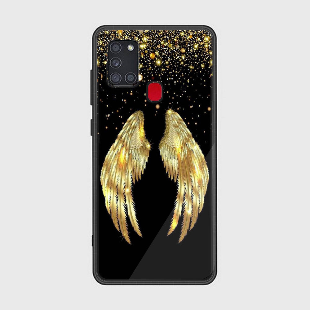 Samsung Galaxy A21s - Angel Wings Series - Premium Printed Glass soft Bumper shock Proof Case