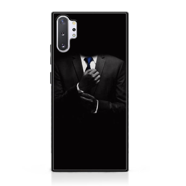 Samsung Galaxy Note 10 Plus - Black Art Series - Premium Printed Glass soft Bumper shock Proof Case