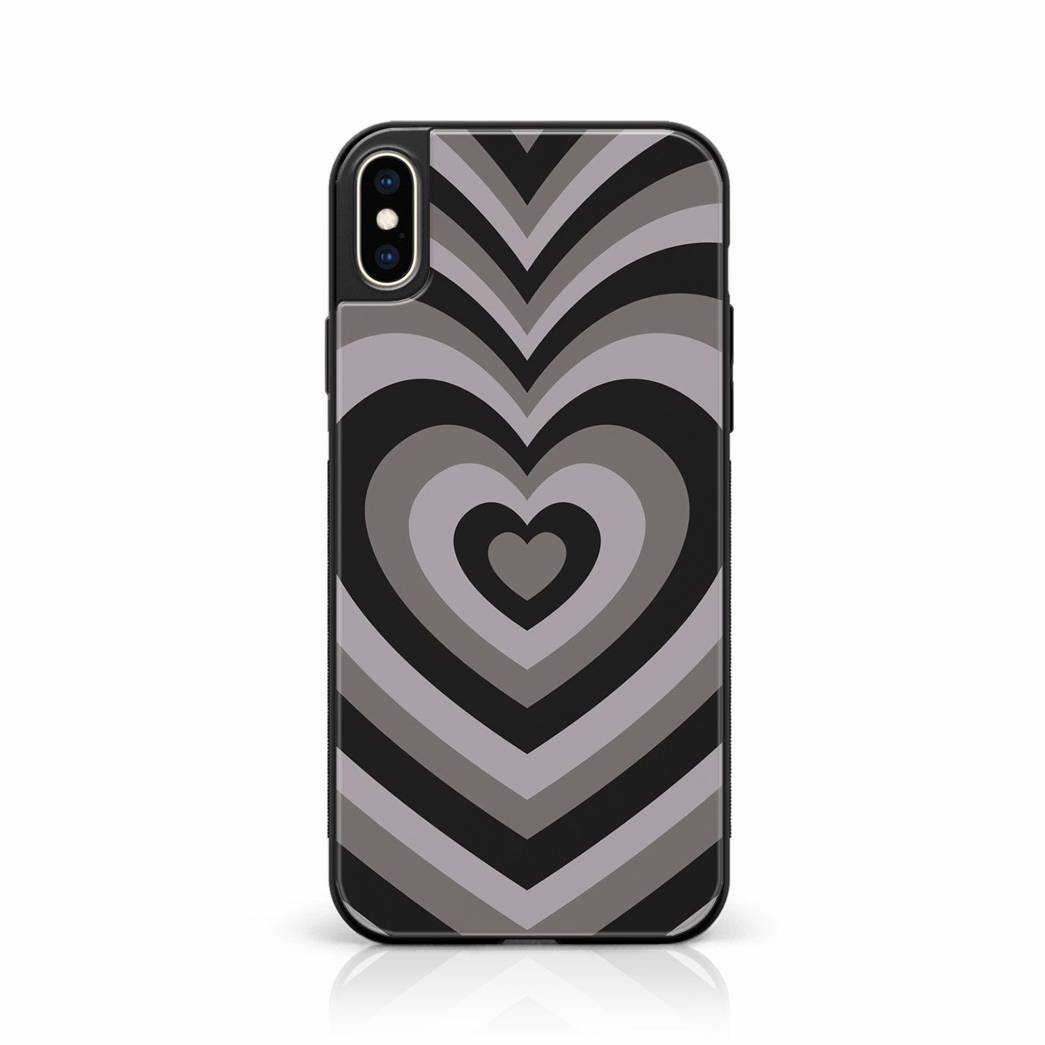 iPhone XS Max - Heart Beat Series - Premium Printed Glass soft Bumper shock Proof Case