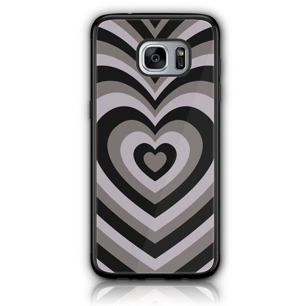 Samsung Galaxy S7 Edge - Heart Beat Series - Premium Printed Glass soft Bumper shock Proof Case