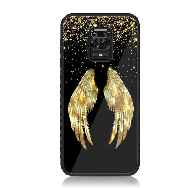 Xiaomi Redmi Note 9S - Angel Wings Design 1 - Premium Printed Glass soft Bumper shock Proof Case CS-41201