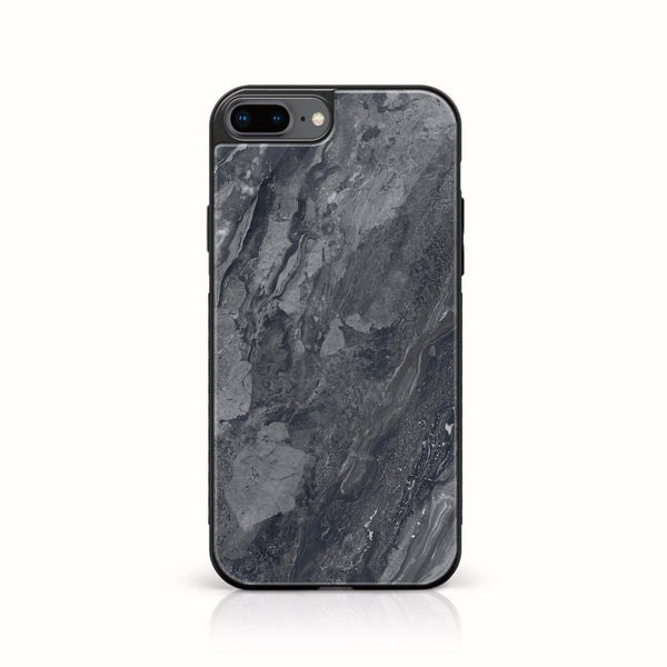 iPhone 8 Plus - Black Marble V 2.0 Series - Premium Printed Glass soft Bumper shock Proof Case