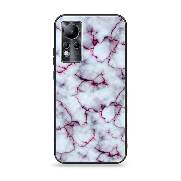 Infinix Note 11 - White Marble Series - Premium Printed Glass soft Bumper shock Proof Case