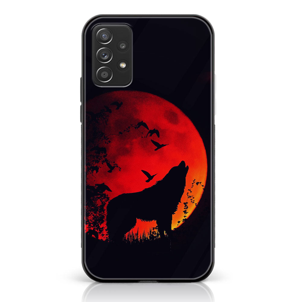 Samsung Galaxy A72 4G - Wolf Series - Premium Printed Glass soft Bumper shock Proof Case