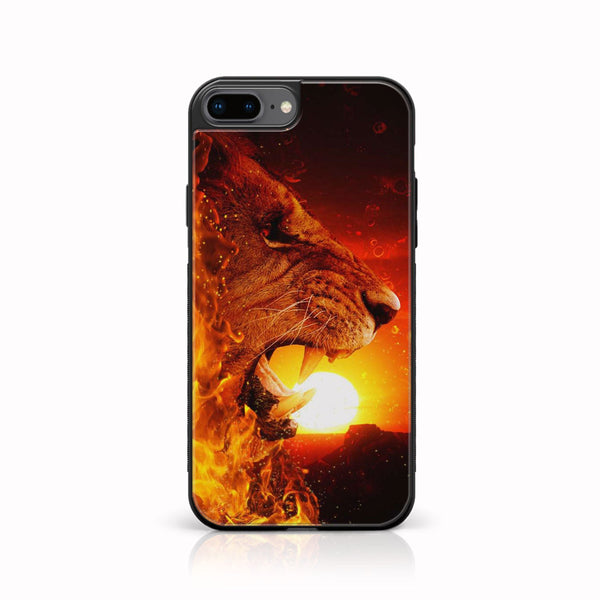 iPhone 8 Plus - Tiger Art Series - Premium Printed Glass soft Bumper shock Proof Case