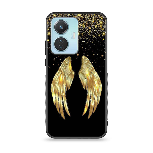 Vivo Y55 4G Angel Wings Series Premium Printed Glass soft Bumper shock Proof Case