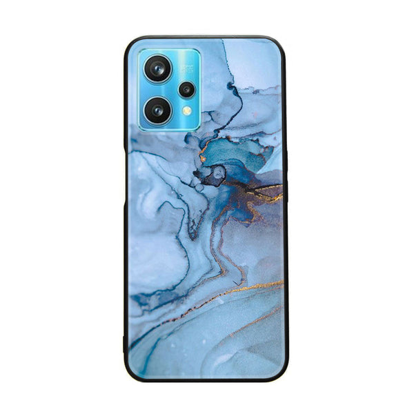 Realme 9 Pro - Blue Marble Series - Premium Printed Glass soft Bumper shock Proof Case