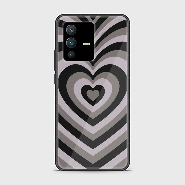 Vivo V23 5G Heart Beat Design 1  - Premium Printed Glass soft Bumper shock Proof Case  CS-39396