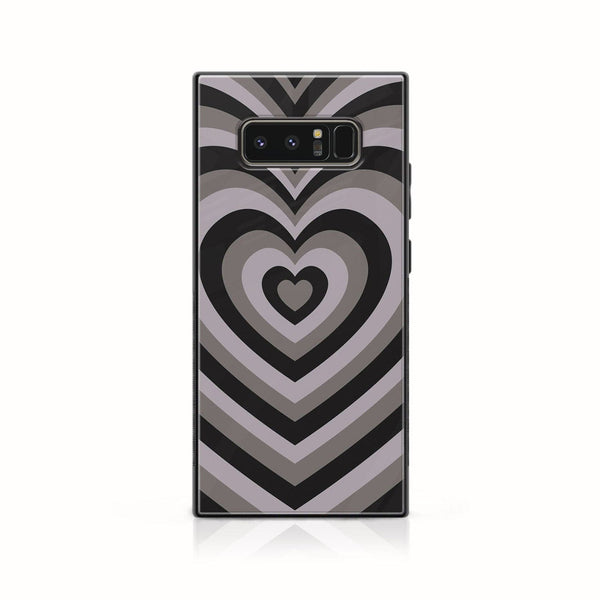 Galaxy Note 8 - Heart Beat Series - Premium Printed Glass soft Bumper shock Proof Case