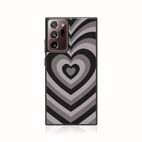 Galaxy Note 20 Ultra -Heart Beat Series - Premium Printed Glass soft Bumper shock Proof Case