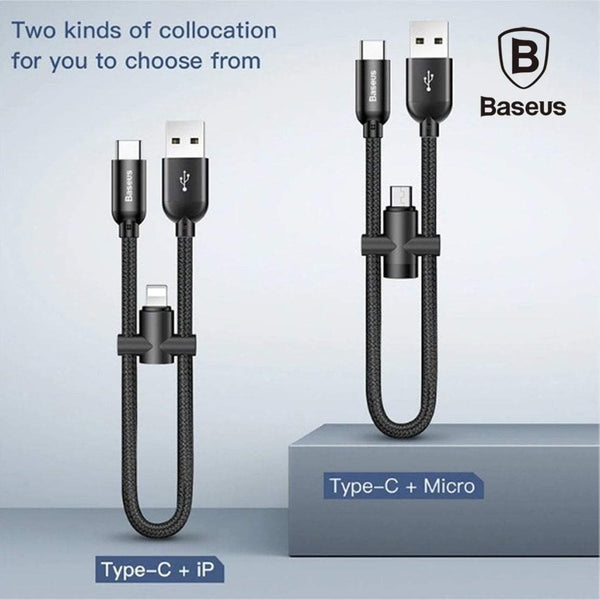 Baseus USB Type C Cable with OTG Adapter for iPhone Micro USB Cable - Phonecase.PK