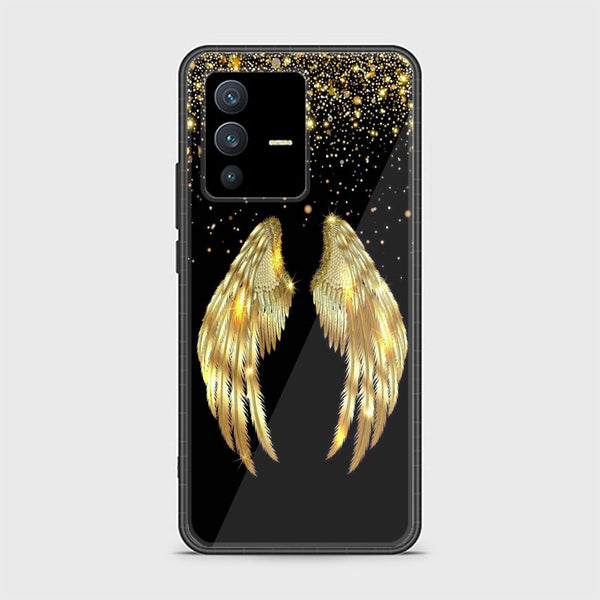Vivo V23 5G - Angel Wings Design 1 - Premium Printed Glass soft Bumper shock Proof Case CS-40827