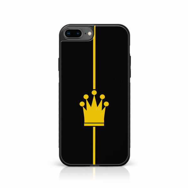 iPhone 8 Plus   - King Series V 2.0   Series - Premium Printed Glass soft Bumper shock Proof Case