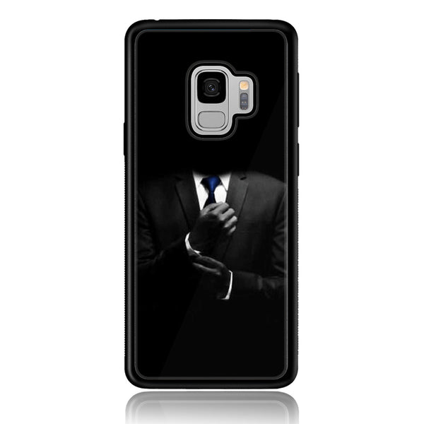 Samsung Galaxy S9 Black Art Premium Printed Glass soft Bumper shock Proof Case