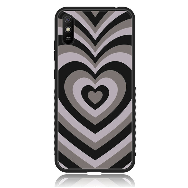 Xiaomi Redmi 9A -Heart Beat  Series - Premium Printed Glass soft Bumper shock Proof Case