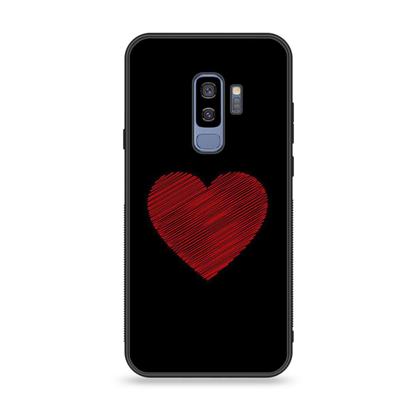 Samsung Galaxy S9 Plus - Heart Series - Premium Printed Glass soft Bumper shock Proof Case
