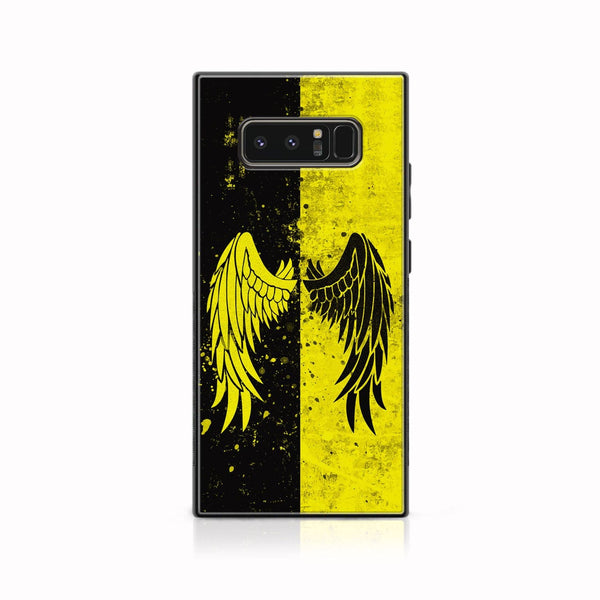 Galaxy Note 8 -Angel Wings 2.0 Series - Premium Printed Glass soft Bumper shock Proof Case