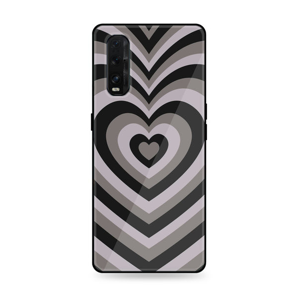 Oppo Find X2 -Heart Beat Series - Premium Printed Glass soft Bumper shock Proof Case