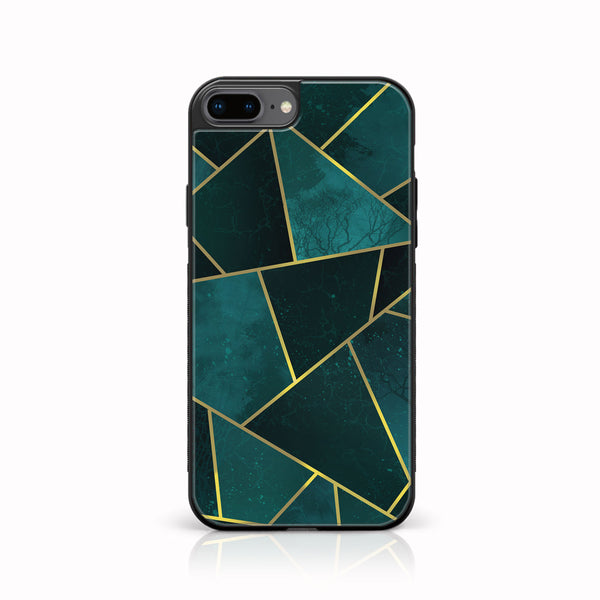 iPhone 7Plus- Geometric Marble Series - Premium Printed Glass soft Bumper shock Proof Case