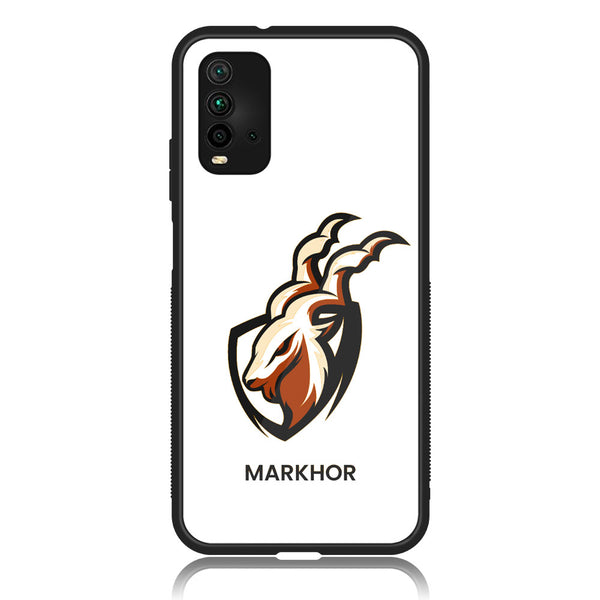 Xiaomi Redmi 9T/RM 9 Power - Markhor Design 5 - Premium Printed Glass soft Bumper shock Proof Case CS-28501