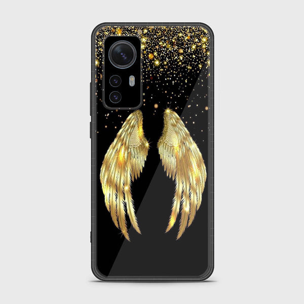 Xiaomi 12 Angel Wings Series  Premium Printed Glass soft Bumper shock Proof Case