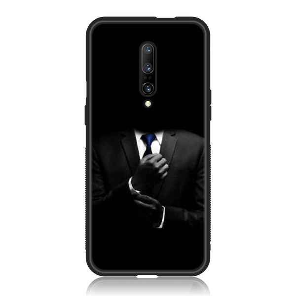 OnePlus 7 Pro - Black Art Design 1- Premium Printed Glass soft Bumper shock Proof Case CS-48897