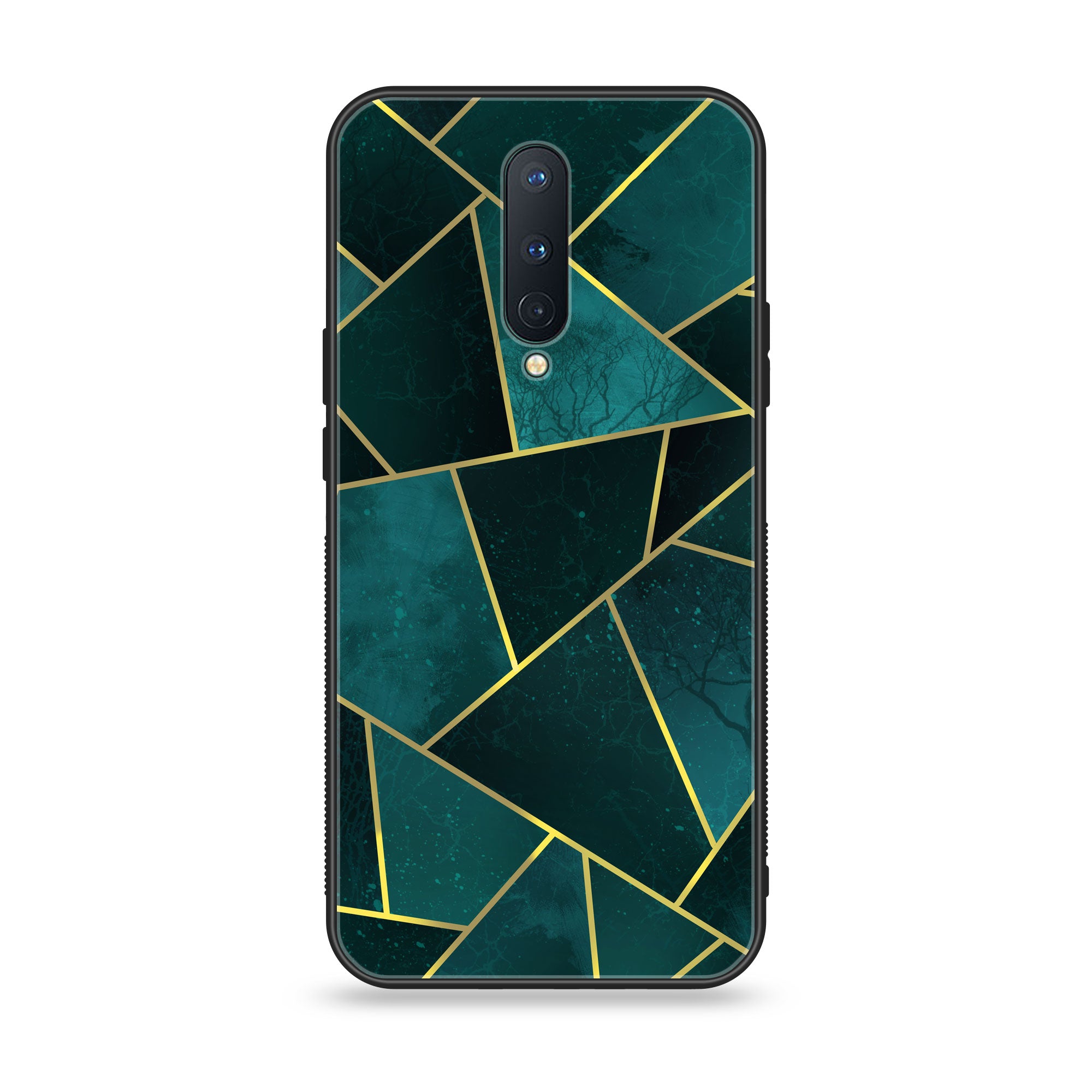 OnePlus 8 - Geometric Marble Series - Premium Printed Glass soft Bumper shock Proof Case
