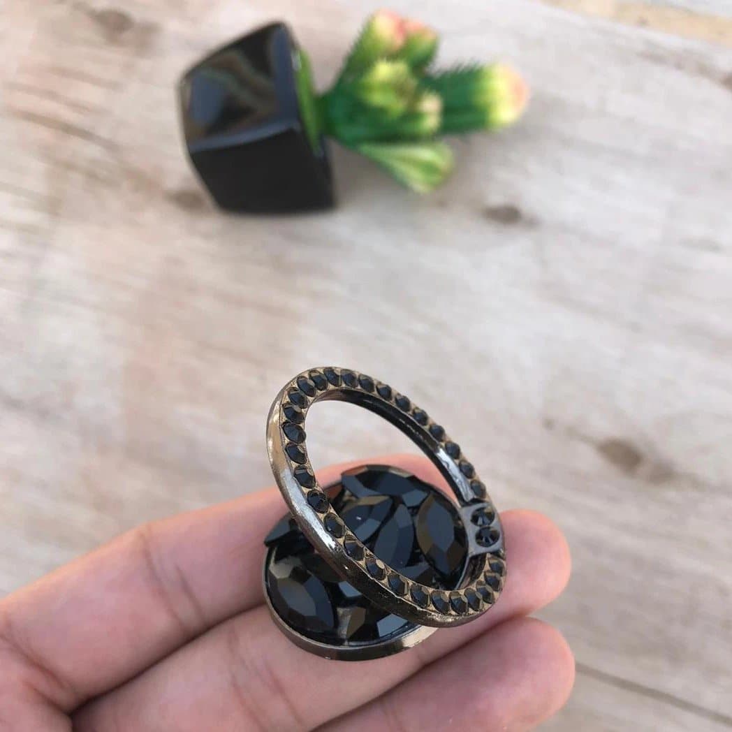 Premium Black Beads Ring PopSocket PS-310