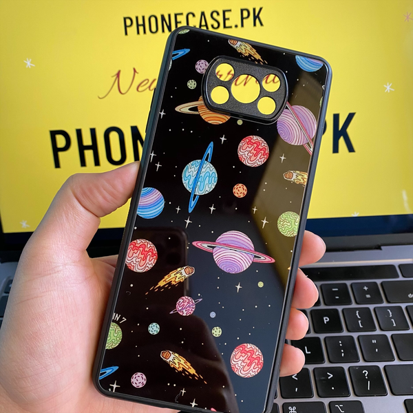 Xiaomi Poco X3/X3 NFC/ X3 Pro  - Universe Art - Premium Printed Glass soft Bumper shock Proof Case CS-258