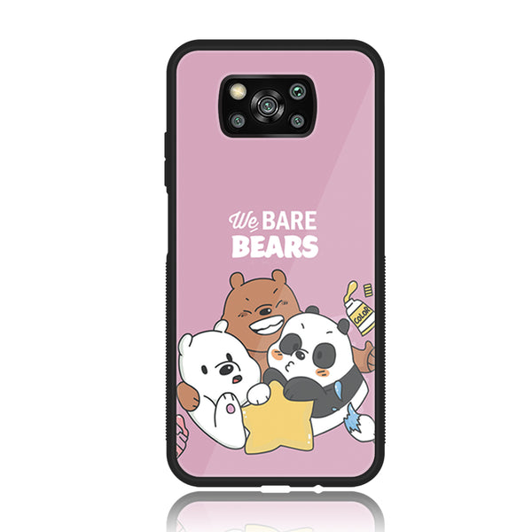 Xiaomi Poco X3/ X3 Pro/ X3 NFC - Cartoon Design 2  - Premium Printed Glass soft Bumper shock Proof Case CS-36535