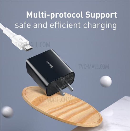 BASEUS Travel Charger Speed Mini PD Single Type-C Quick Charger 18W CN