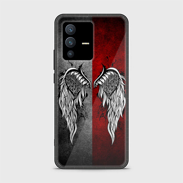 Vivo V23 5G / Vivo S12 - Angel Wings Design 2 - Premium Printed Glass soft Bumper shock Proof Case  CS-25587 CS-30359