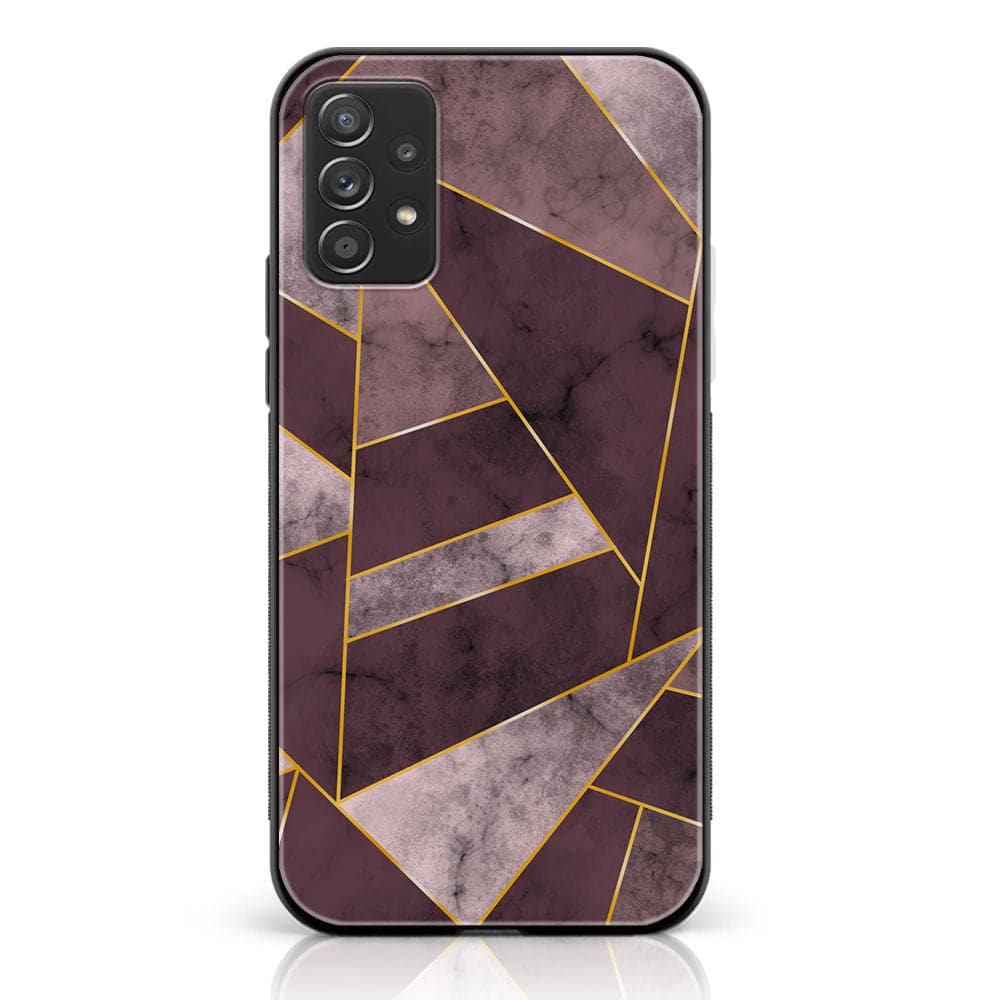 Samsung Galaxy A32 4G- Geometric Marble Series - Premium Printed Glass soft Bumper shock Proof Case