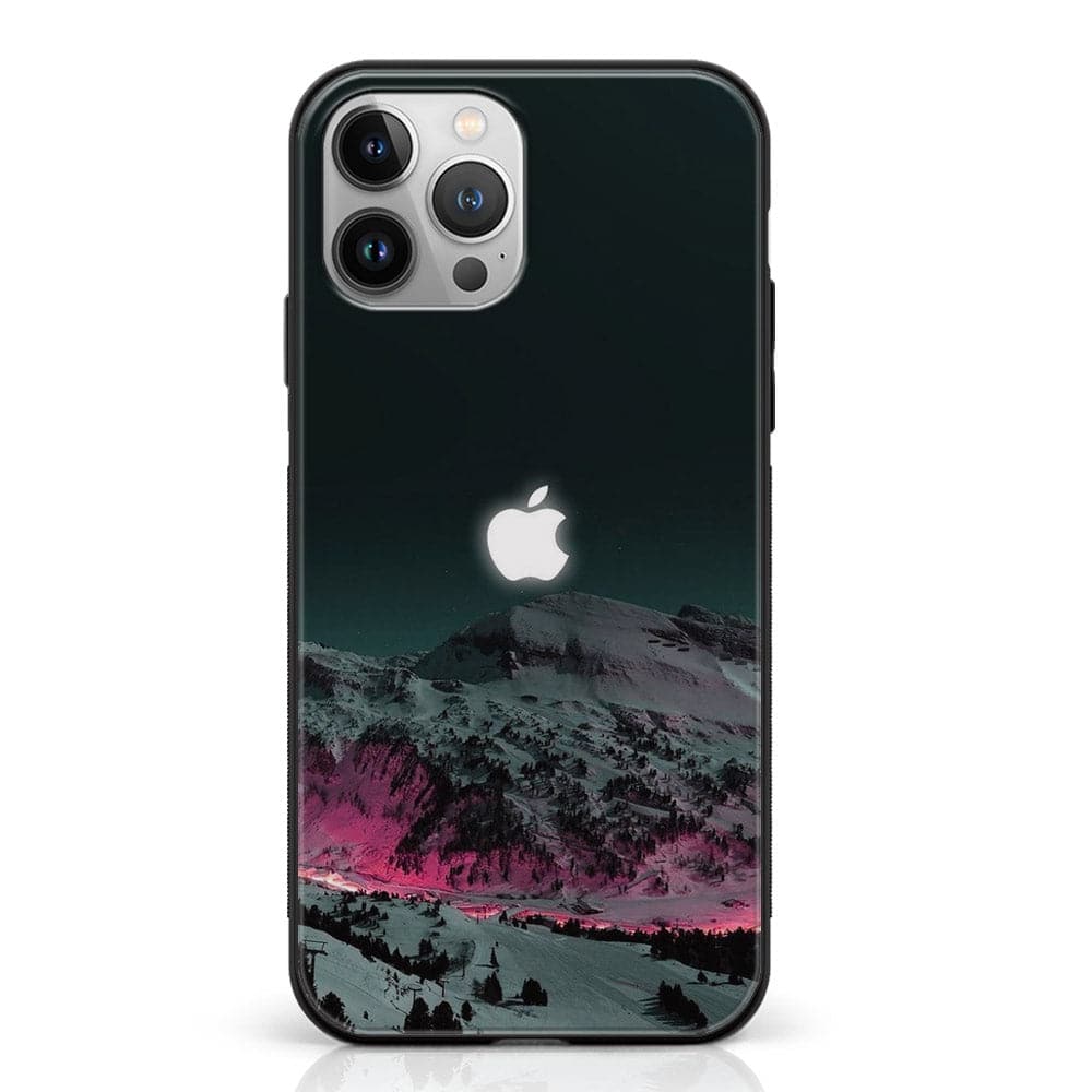 iPhone 12 Pro - Apple logo Series - Premium Printed Glass soft Bumper shock Proof Case