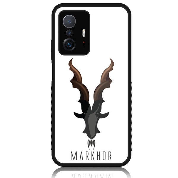 Xiaomi 11T/ 11T Pro - Markhor Design 2 - Premium Printed Glass soft Bumper shock Proof Case CS-15675