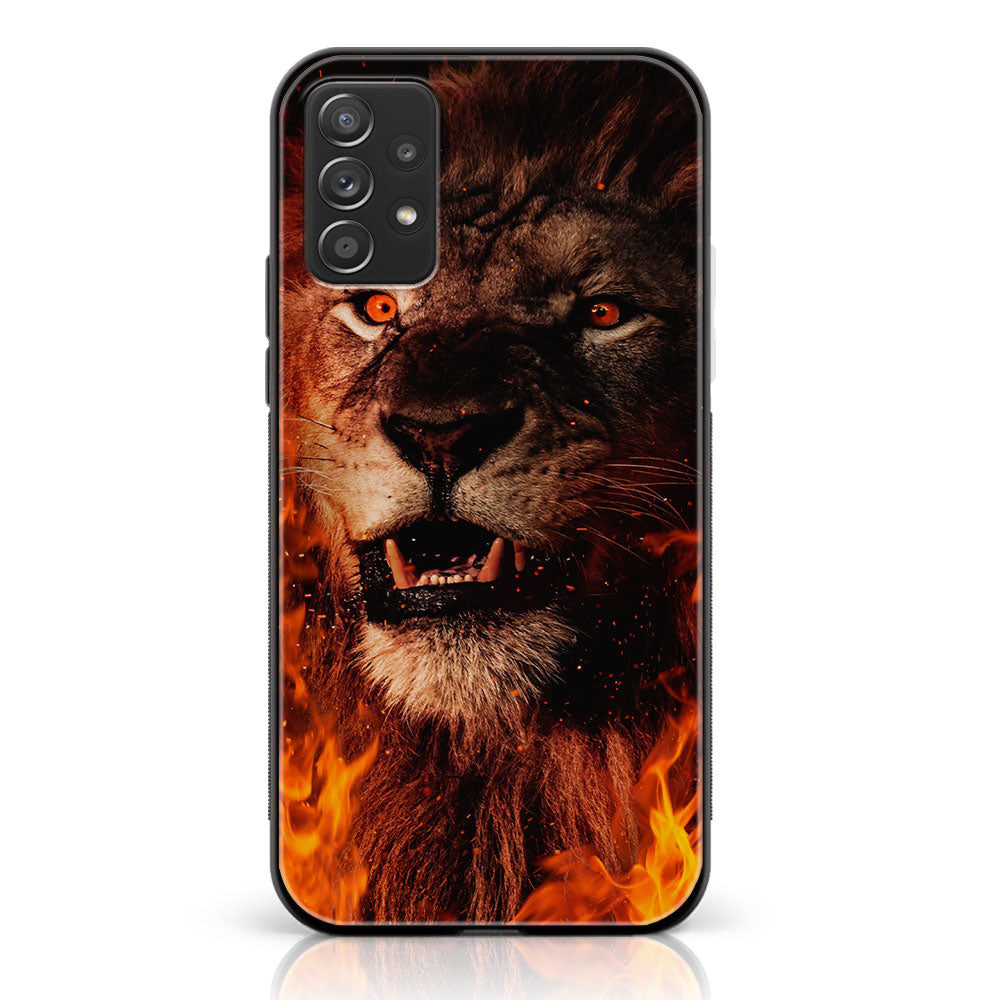 SAMSUNG GALAXY A73 - Tiger Art Series - Premium Printed Glass soft Bumper shock Proof Case