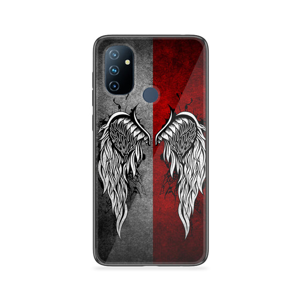 OnePlus Nord N100 Angel Wings Series  Design 2 Premium Printed Glass soft Bumper shock Proof Case  CS-20433